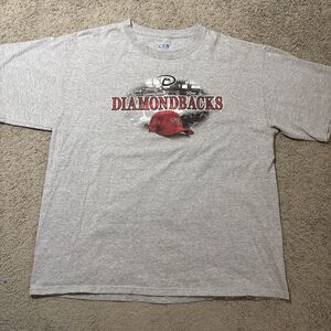 Vintage CSA Arizona Diamondbacks Grey Graphic T-Shirt Mens 2XL Y2K MLB Baseball